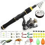 qwmvhfg, Fishing Gear Set -Short Small Sea Rod Fish Line Wheel Combination Road Sub-Bait Hook Wire Fishing Gear Package