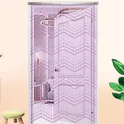 Doorway Tassels Beads, Crystal Beaded Door Curtain Acrylic Beaded Door Curtain Wall Panel Window Room Divider Blind for Home Decoration (Color : Purple, Size : 90X200CM)