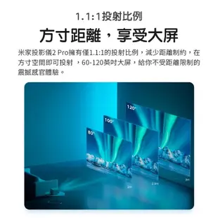 小米 xiaomi 米家投影儀 投影機2Pro 國際版 家用投影機 官方正品 小米投影機 內置小愛同學【豪米智能科技】