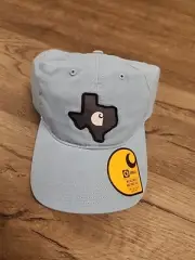 Carhartt Hat Men's Blue Canvas Texas Patch Wicking OSFM Adjustable Dad Cap NWT
