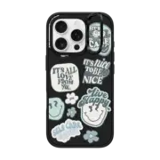 iPhone 16 Pro Impact Ring Stand Case MagSafe Compatible Live Happy Neutral Collage