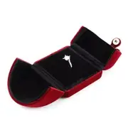 Red Wine Velvet Ring Box Couple Proposal Jewelry Gift Box Engagement Ring