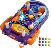 kokiya Children Pinball Machine Marbles Game Machine Table Games Interactive Game Easy Carrying for Home Children Ages 3 4 5 6, with Light