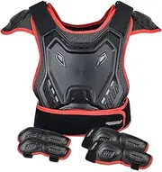 Kids Motorcycle Armor Suit Youth Dirt Bike Gear with Elbow Guard Knee Shin Guard Pads Chest Spine Protector Motocross Gear Racing for Outdoor Sports