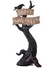 National Tree Company 32in Halloween Tree with Sign