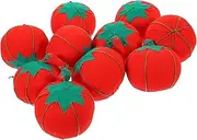 Homoyoyo 10Pcs Compact Tomato Shaped Pin Cushion Sewing Supplies for DIY Needlework Sewing Enthusiasts Portable Design for Efficient Needle Handling