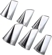 GRIRIW 6Pcs Icing Nozzle Professional Cake Decorating Tools for Buttercream Pastry Piping Tips for Cakes Cupcakes Cookies and More