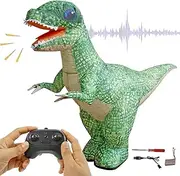 Peeokuo 90cm Tall Dinosaur Toy, 2.4GHZ Remote Control Jurassic Inflatable Toy, RC Giant Dinosaur Realistic Dino Roar, T Rex Large Dino Toys, Blow Up Dinosaur Party for Kids Boys 3-5 5-7 8-12