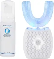 IVYARD Ultrasonic Electric Toothbrush for Adults - U-Shaped 360° Automatic Sonic Kit With Timer (White)