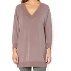 Threads 4 Thought Mazie Pullover Twilight Mauve V Neck Oversized Size XS New