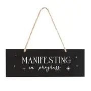 Crystal Wonderland Manifesting in Progress Hanging Sign