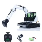 Metal 1/14 RC Hydraulic Excavator 3 Valve 2Arms RC Digger Flysky ST8 Radio Light
