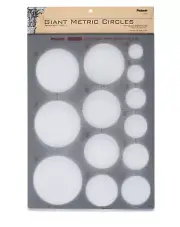 Pickett Giant Metric Circles Template, Circle Range 25mm to 85mm in Diameter