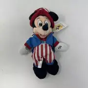 Mickey Mouse Uncle Sam Bean Bag Plush Toy - Disney NWT 4th of July