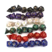 7Pcs/set 7-Die Polyhedral Dice D4 D6 D8 D10 D12 D20 Game Dice DND Dice TRPG DND