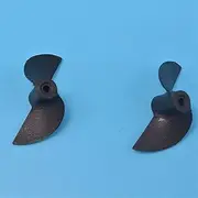 XIRONT Model Boats Accessories 2 Blades D30mm Propellers 2mm Shaft 1.95 Mounting Hole Paddles DIY Toy Accessories Boat Outboard Propeller(D30mm Positive)