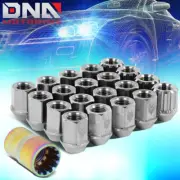 NRG LN-T200SL-21 16PCS 27MM TITANIUM OPEN END LUG NUT W/4 LOCK + ADAPTER M12X1.5