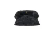 Charlie's Shaggy Faux Fur Bolster Sofa Protector Calming Dog Bed - Charcoal - Small