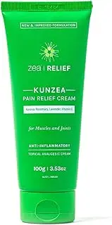 [Zea Relief] Kunzea Pain Relief Cream, 100 g – Natural Anti-Inflammatory Formula for Muscle, Joint & Nerve Pain – Enriched with Vitamin E, Rosemary & Tasmanian Lavender – Sore Muscle & Arthritis Relief