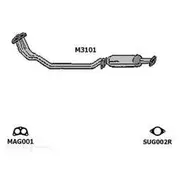 Redback Mufflers Bolt-On to suit 323 77 Tw F Assy - M3101