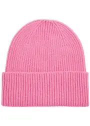 Colorful Standard Ribbed Wool Beanie - Pink One Size