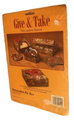 Decorative Pie Gift Box Give & Take Durable Heavy Weight NEW VINTAGE
