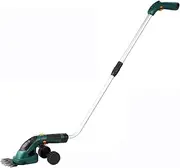 Garden Cordless Grass Shear + Hedge Trimmer, Battery Powered Lightweight Electric Trimmer,Telescopic Handle & Trolley Wheel