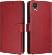 Compatible with Samsung Galaxy A23 5G SC-56C PU Leather Phone Cover,Compatible with Samsung Galaxy A23 5G SC-56C Card Slots Flip Stand Wallet Case Red