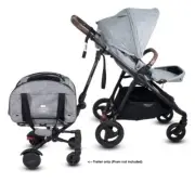 Co-Rider K9 Pet Trailer: 4-Wheel Pet Dog Carrier Universal Pram Stroller add-on