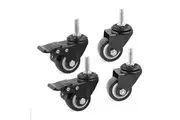 4 pcs Heavy Duty 1.5" Castor Wheel Trolley Cart Caster 2 W/ Brakes Swivel Wheels with bearing