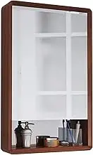 Mirrors Oak Bathroom Cabinet, Wall Mounted with Shelf, Storage Cabinet, Waterproof Cabinet (Brown 80 * 50 * 14 cm)
