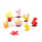10X Polyresin Mini Coral Reef Fish Tank Aquarium Home Decor Ornament Simulation
