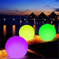 在飛比找Yahoo!奇摩拍賣優惠-40CM 大型充氣LED沙灘球 變色燈光 13色夜光球 適合