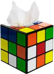 Getdigital Magic Cube Tissue Box Cover - Decorative Holder for Square Tissue Box