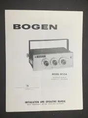 Bogen DT35A Service Manual PA Amplifier Photocopy
