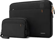 Inateck 360° Protection 13 Inch Laptop Case Sleeve Compatible with 13 MacBook Air M3/M2/M1 2024-2018,13 MacBook Pro M2/M1 2022-2016, 12.3 Surface Pro 11/10/9/X/8/7/6/5/4/3, XPS 13, Black