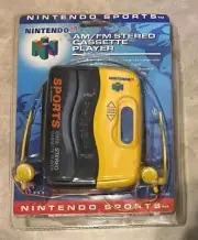Nintendo 64 N64 Portable FM/AM Stereo Cassette Player Radio Yellow NEW