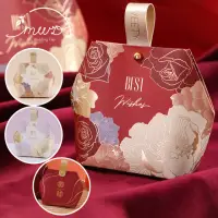 在飛比找momo購物網優惠-【MWD】10入 玫瑰婚禮糖果盒 喜糖禮品盒 WD0507(