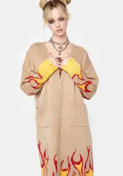 Beige Temperature's Rising Cardigan