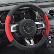 BDK Red Black Two Tone Faux Leather Steering Wheel Cover For Car Van SUV (for: Honda Civic)