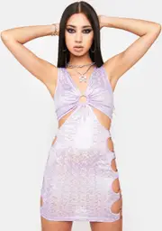 Glam Pose Holographic Dress