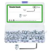 60Pcs Threaded Inserts, 1/4"-20x19/32" Threaded Insert for Wood Working Tools