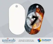 Unisub 5916 ID Tag 2 Sided Sublimation Gloss White Aluminum Blanks