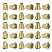 Bell Stopper Conical Cord Ends 30Pcs Cord for DIY Clothes Light Green Gold