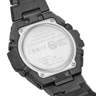 CASIO卡西歐 G-SHOCK純粹黑色雙顯錶/GST-B500BD-1A