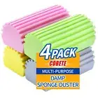COBETE Damp Clean Duster Sponge4pack Magic Sponge EraserReusable Damp Dusting...