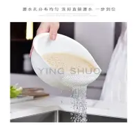 在飛比找momo購物網優惠-【YING SHUO】多功能洗米瀝水盆 蔬果清洗籃 簡約洗菜