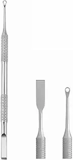 GIONAR 2-in-1 Manicure Cuticle Pusher, Substitute for Staleks Pro Expert 51, Straight Flat & Loop Design, Professional Staleks Nail Tool, Cuticle Pusher Tool, Stalex Ring Nail Tool for Manicure Care