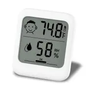 Digital Thermometer and Hygrometer with Comfort Face Display(Simple, No Clock)