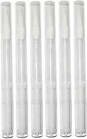 VICASKY 6Pcs Transparent Nail Oil Pens with Brush Tip Lightweight Empty Applicator for Lip Gloss Cuticle Oil and Perfume Travel Friendly Design